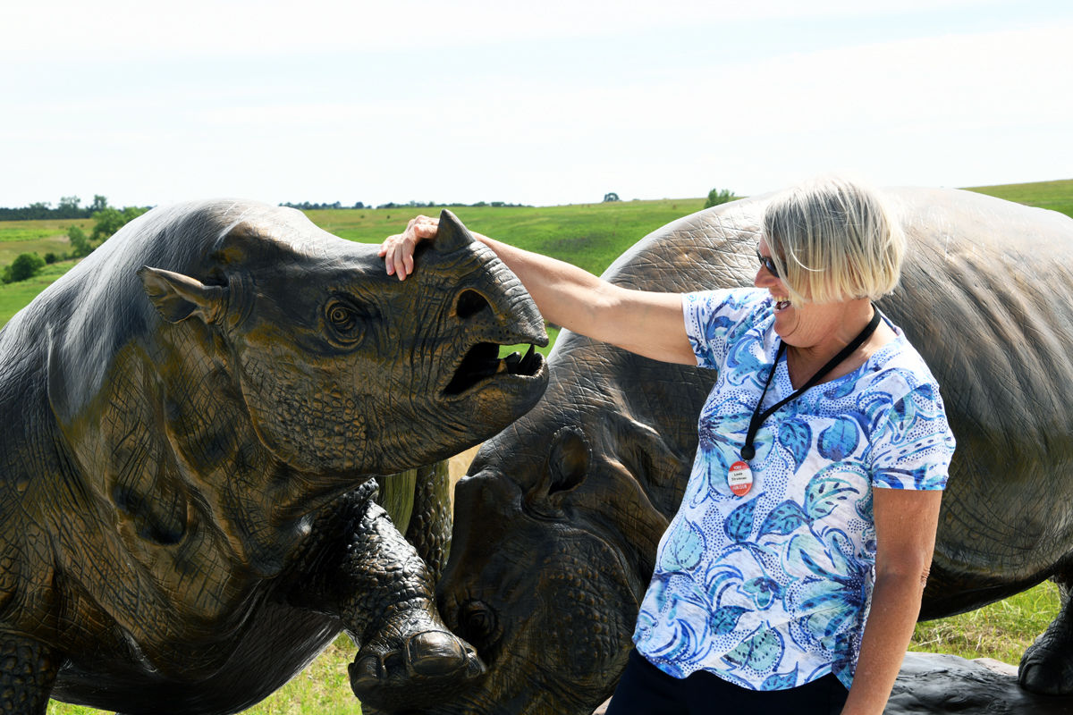 053 Linda Strotman learned the rhinos were found in abundance at Ashfall Fossil Beds.JPG